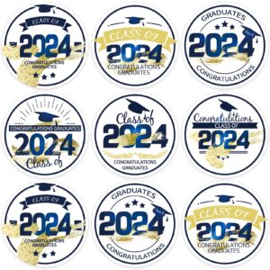 whatsign 36pcs class of 2024 graduation stickers labels 1.5" graduation gift tags stickers graduation presents labels stickers for envelope seal cards boxes gift wrap party favors decorations