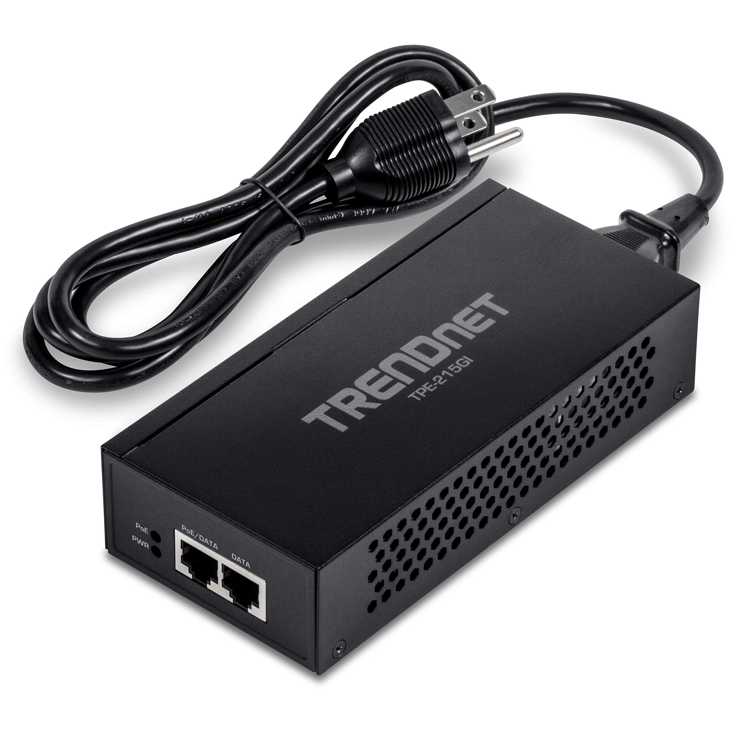 TRENDnet 2.5G PoE+ Injector, TPE-215GI, PoE (15.4W) or PoE+ (30W)(Renewed)