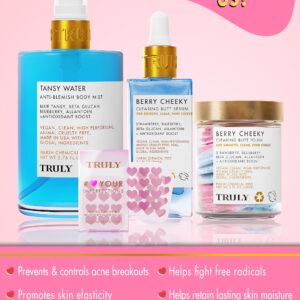 Truly Beauty Acne Treatment Bundle - Full Body Exfoliator with Pimple Patches and Hydrocolloid Back Patches