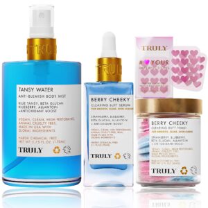 Truly Beauty Acne Treatment Bundle - Full Body Exfoliator with Pimple Patches and Hydrocolloid Back Patches