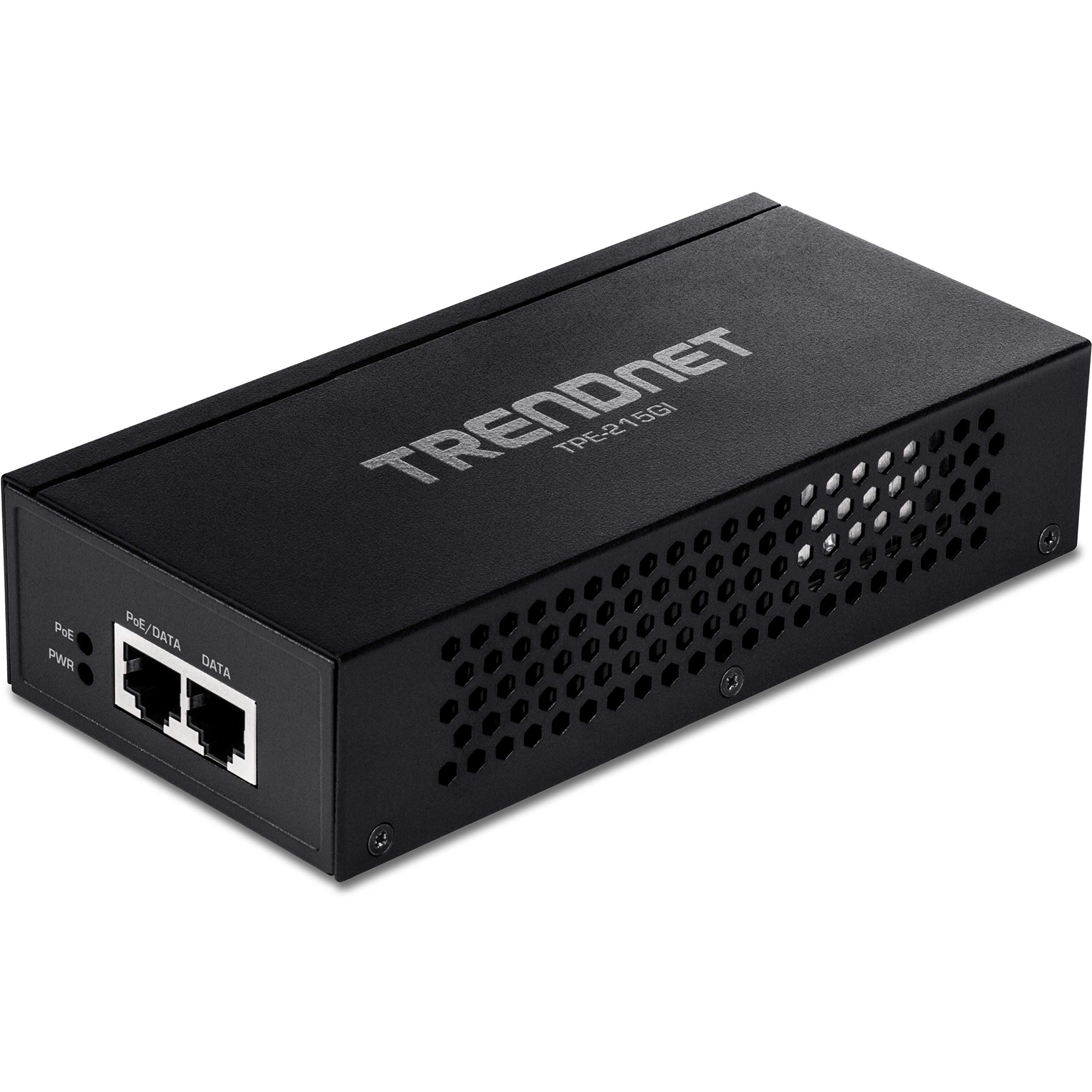 TRENDnet 2.5G PoE+ Injector, TPE-215GI, PoE (15.4W) or PoE+ (30W)(Renewed)