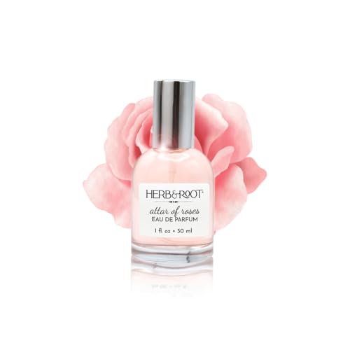 Herb & Root Rose and Sandalwood Eau de Perfume Spray | | Long-Lasting and Clean Vegan Perfume made with Natural and Essential Oils | Cruelty Free