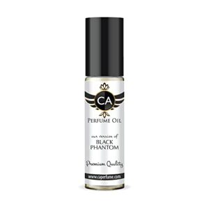 CA Perfume Club Impression of By Kln Black Phantom For Women & Men Replica Fragrance Body Oil Dupes Alcohol-Free Essential Aromatherapy Sample Travel Size Long Lasting Attar Roll-On 0.3 Fl Oz/10ml