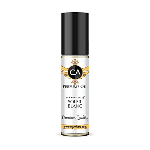 CA Perfume Impression of T. Ford Soleil Blanc For Women & Men Replica Fragrance Body Oil Dupes Alcohol-Free Essential Aromatherapy Sample Travel Size Concentrated Long Lasting Roll-On 0.3 Fl Oz/10ml