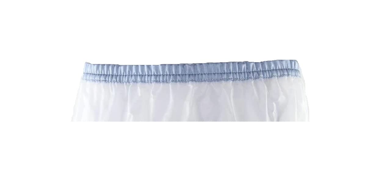 KINS Tuffy Adult Incontinence Plastic Pants Diaper Covers with 1" Waistband Blue (Medium)