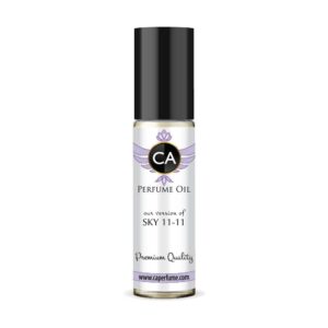 CA Perfume Impression of Emra Sky 11-11 For Women & Men Replica Fragrance Body Oil Dupes Alcohol-Free Essential Aromatherapy Sample Travel Size Concentrated Long Lasting Attar Roll-On 0.3 Fl Oz/10ml