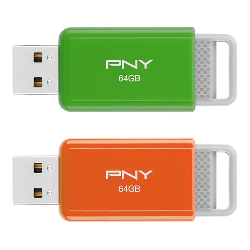 PNY 64GB USB 2.0 Flash Drive 2-Pack