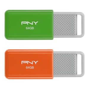 pny 64gb usb 2.0 flash drive 2-pack