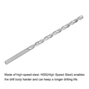 uxcell HSS(High Speed Steel) Extra Long Twist Drill Bits, 8mm Drill Diameter 200mm Length for Hardened Metal Woodwork Plastic Aluminum Alloy 2 Pcs