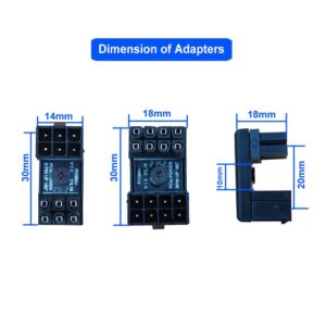 COMeap （4-Pack） 8 Pin 180 Degree Adapter, Reverse Type GPU VGA PCIe 8 Pin U Turn 180 Degree Angle Connector Power Adapter Board for Desktop Graphics Card