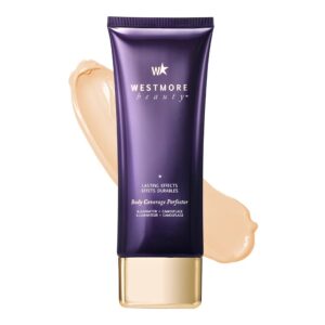 westmore beauty body coverage perfector 3.5 oz (warm radiance) - leg makeup, body makeup, tattoo cover up makeup waterproof and sweat proof