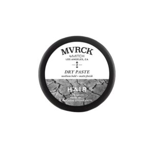 mvrck by paul mitchell dry paste for men, medium hold, matte finish, for all hair types, 3 oz.