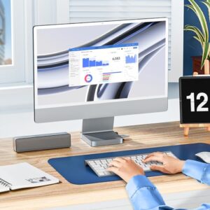 USB C Hub for iMac 24 inch 2021/2023, Minisopuru USB Hub Adapter Support M.2 NVMe SSD, iMac USB Hub for iMac M1/M3, iMac Accessories with USB C 10Gbps, USB A 3.2, SD/TF, M.2 SSD(Not Included), Silver.