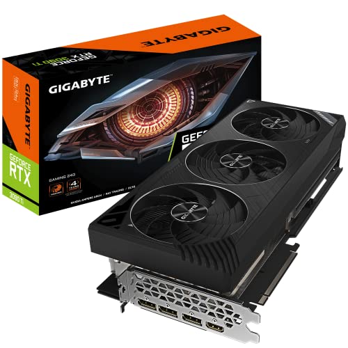 Gigabyte GIGABTYE GeForce RTX 3090Ti Gaming 24G Graphics Card, 3X WINDFORCE Fans, 24GB 384-bit GDDR6X, GV-N309TGAMING-24GD Video Card