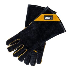 ooni grill gloves - heat and fire resistant, protective heat proof gloves perfect for outdoor cooking, grill, fireplace, barbecue or pizza oven