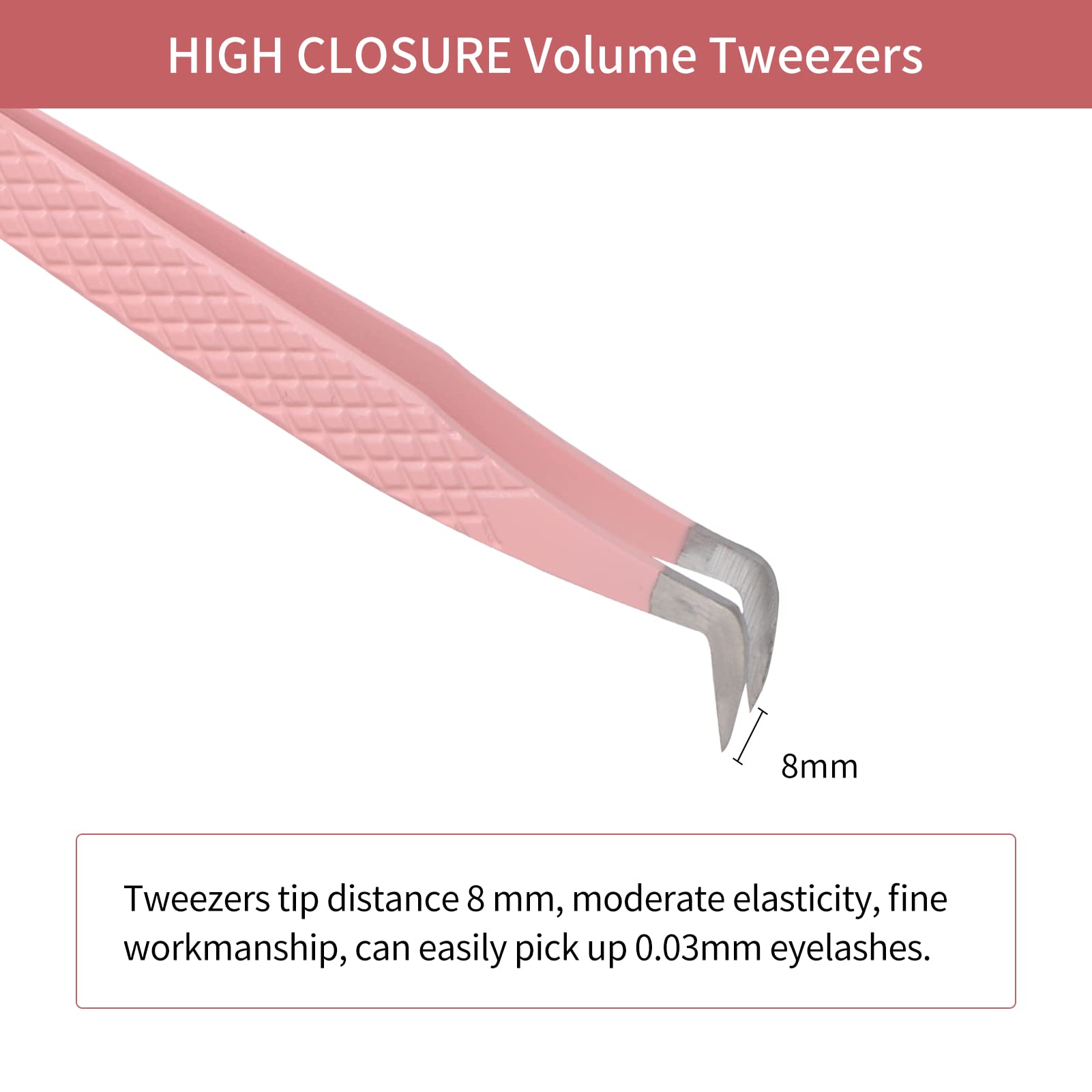 Lash Tweezers for Eyelash Extensions for Volume and Lighter Mega Volume Fans Professional Precision Stainless Steel Lash Extension Tweezers Curved Boot Angled Tips