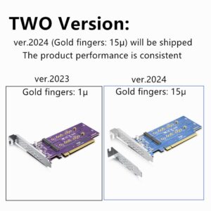 PCIe 3.0 to NVMe (4) M.2 Adapter for M.2 (M Key) SSD, PCIe X16, Requires Motherboard BIOS Support for Bifurcation