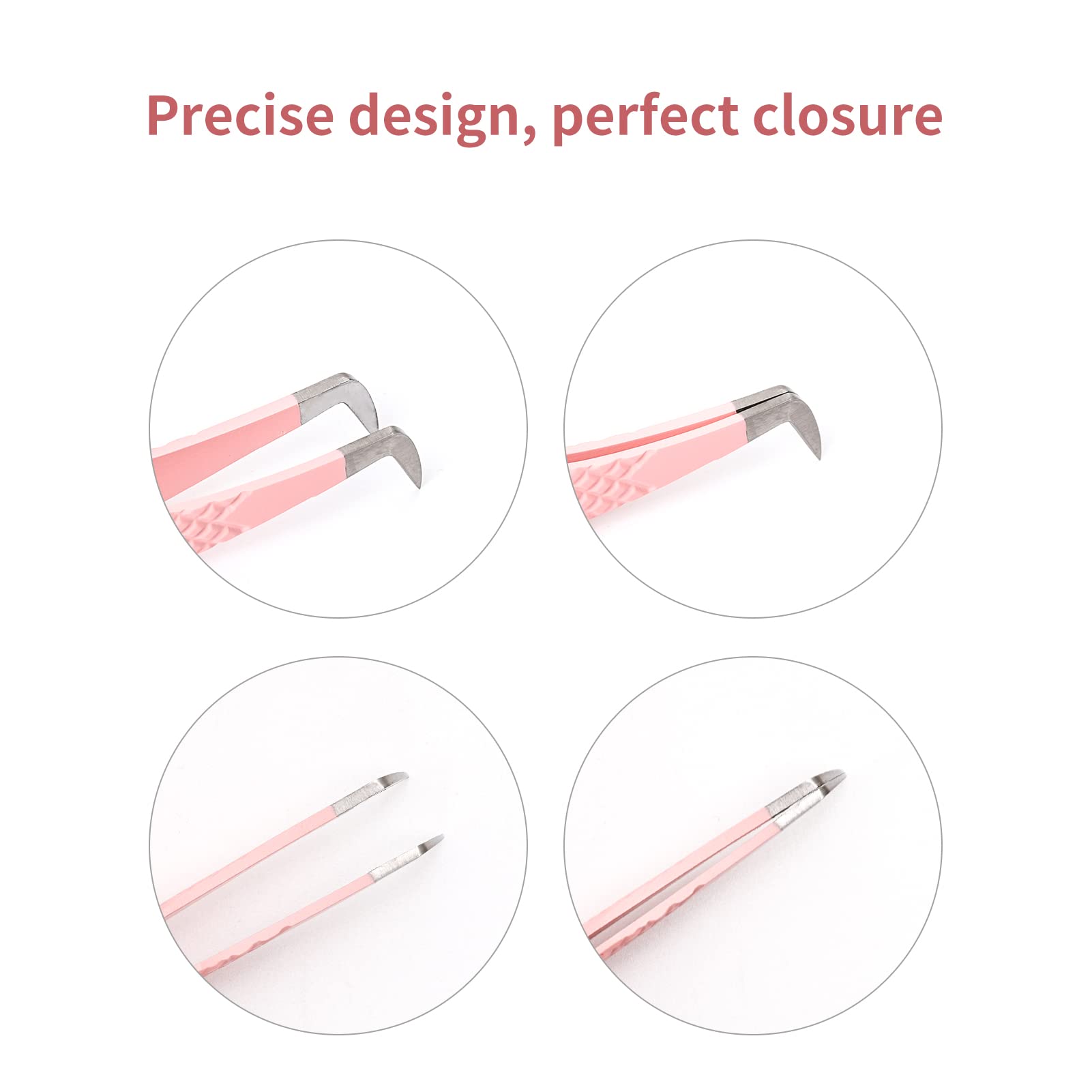 Lash Tweezers for Eyelash Extensions for Volume and Lighter Mega Volume Fans Professional Precision Stainless Steel Lash Extension Tweezers Curved Boot Angled Tips