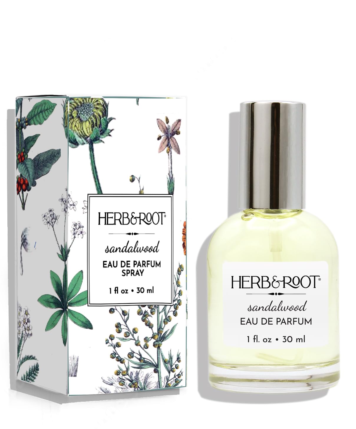 Herb & Root Sandalwood Perfume Spray, Eau de Parfum for men or women | Sharp Australian Sandalwood | Vegan, Cruelty Free | Made in the USA