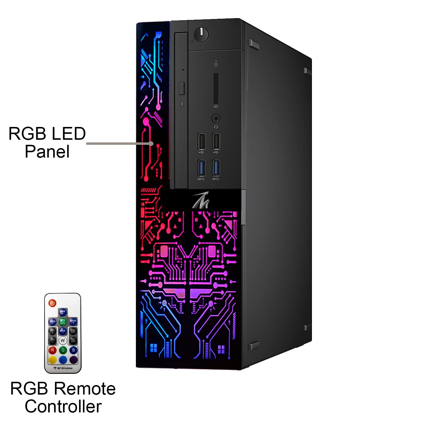 TechMagnet Gaming PC Desktop Intel Core i5 6500 3.2GHz, Siwa 6 with AMD RX-550 4GB DDR5, 16GB RAM, 256GB SSD, HDMI, DVI, VGA, RGB Keyboard, Mouse, Wi-Fi, Windows 10 Professional (Renewed)