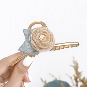 Bohend Big Flower Hair Claw Nonslip Thick Hair Clip Strong Large Hair Styling Accessories for Women and Girls