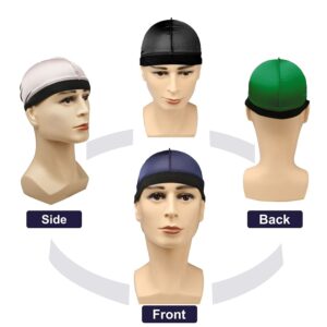 Selalu 4Pcs Wave Cap, Silk Stocking Wave Caps for 360 Waves, Silky Durag for Men, Stain Caps