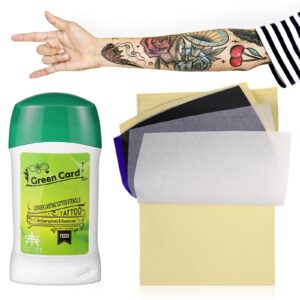 15pcs tattoo transfer paper and gel kit for transfer stickers paper machine stencils, temporary tattoo supplies accessories, clean dry protection antiperspirant deodorant