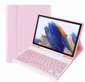 lrufodya galaxy tab a8 10.5 inch 2022 case with keyboard, candy colors detachable wireless keyboard with slim cover for galaxy tab a8 sm-x200 sm-x205 (pink)