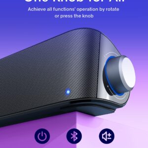 Computer Speakers, HiFi Sound Quality Computer Sound Bar, USB Powered PC Speakers, Bluetooth 5.0 and 3.5mm Aux-in Computer Speakers for Desktop, Laptops, PCs, Phones, Tablets, Xbox, Gaming Speakers