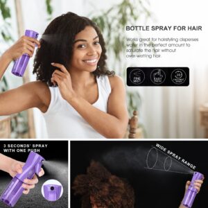 Hair Brush, BESTOOL Detangling Hair Brush for Curly Hair No-pain Hairbrush Set Includes 1 Detangler Brush,1 Spray Bottle and 2 Hair Clips Best for Natural Curls 3/4abc Hair type (Purple)