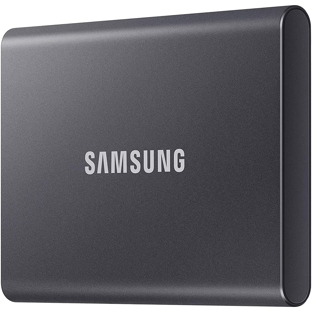 SAMSUNG MU-PC2T0T/AM Portable SSD T7 USB 3.2 2TB Gray Bundle with Deco Gear Hard EVA Case with Zipper for Tablets and GPS 6 Inch and 1 YR CPS Enhanced Protection Pack