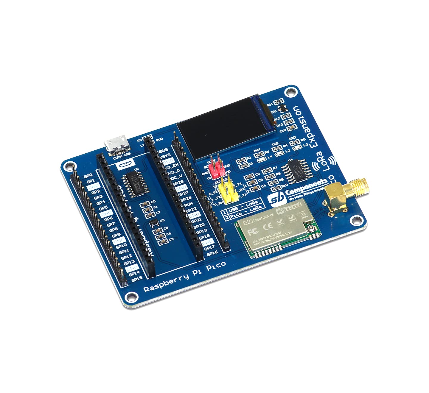 sb Raspberry Pi Pico Board with LoRa Expansion Module, Raspberry Pi Pico Kit (Pico LoRa Expansion (915MHz))