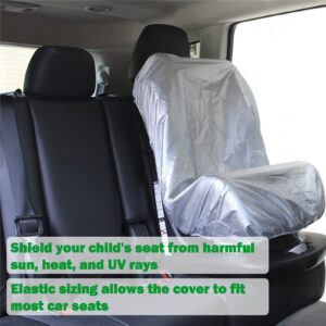 Car Seat Sun Shade Cover, Reflective Baby Seat Covers to Keep The Car Seat Cool, Auto Window Sun Protection with Car Seat Shade Reflector UV Ray Helpers(Maximum Extension Size: 42.5" x 31.4")