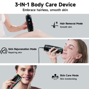 JOVS X IPL Hair Removal for Women and Men, 3-in-1 Hair Removal Device with Cooling System/Touch Screen/Unlimited Flashes, Painless Hair Remover Permanent at Home for Face Leg Arm Armpit Bikini Line