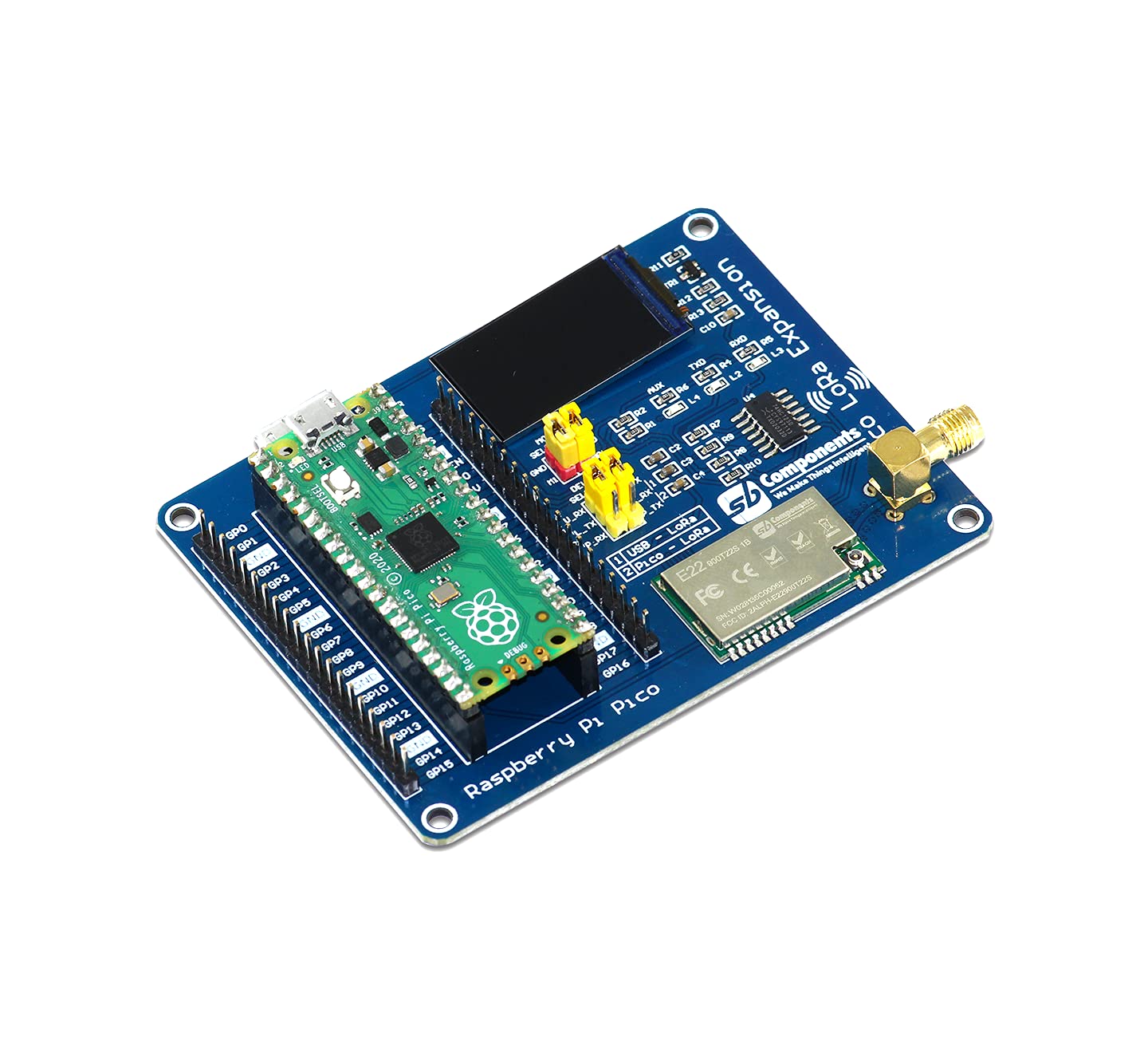 sb Raspberry Pi Pico Board with LoRa Expansion Module, Raspberry Pi Pico Kit (Pico LoRa Expansion (915MHz))