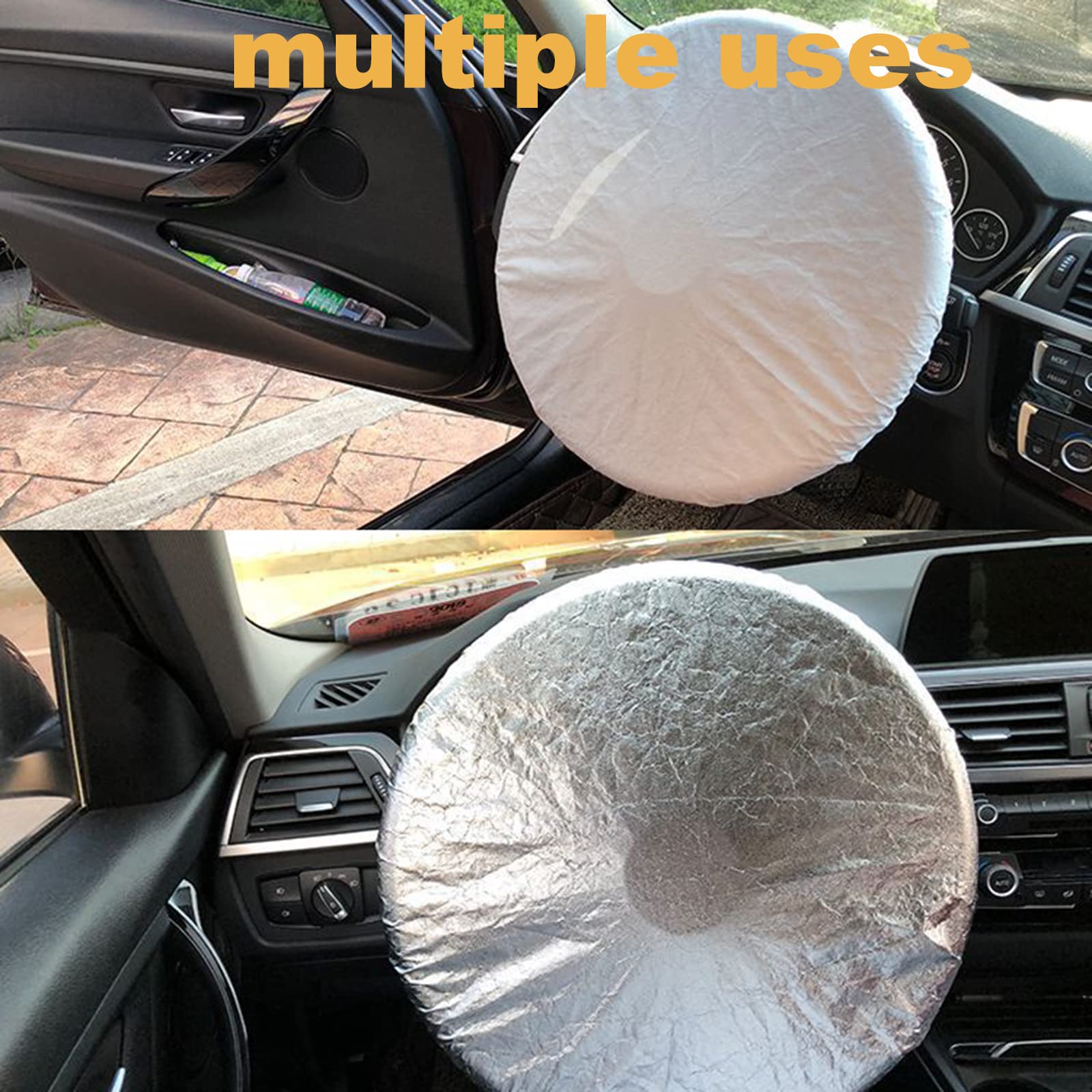 Car Seat Sun Shade Cover, Reflective Baby Seat Covers to Keep The Car Seat Cool, Auto Window Sun Protection with Car Seat Shade Reflector UV Ray Helpers(Maximum Extension Size: 42.5" x 31.4")