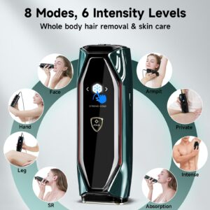 JOVS X IPL Hair Removal for Women and Men, 3-in-1 Hair Removal Device with Cooling System/Touch Screen/Unlimited Flashes, Painless Hair Remover Permanent at Home for Face Leg Arm Armpit Bikini Line