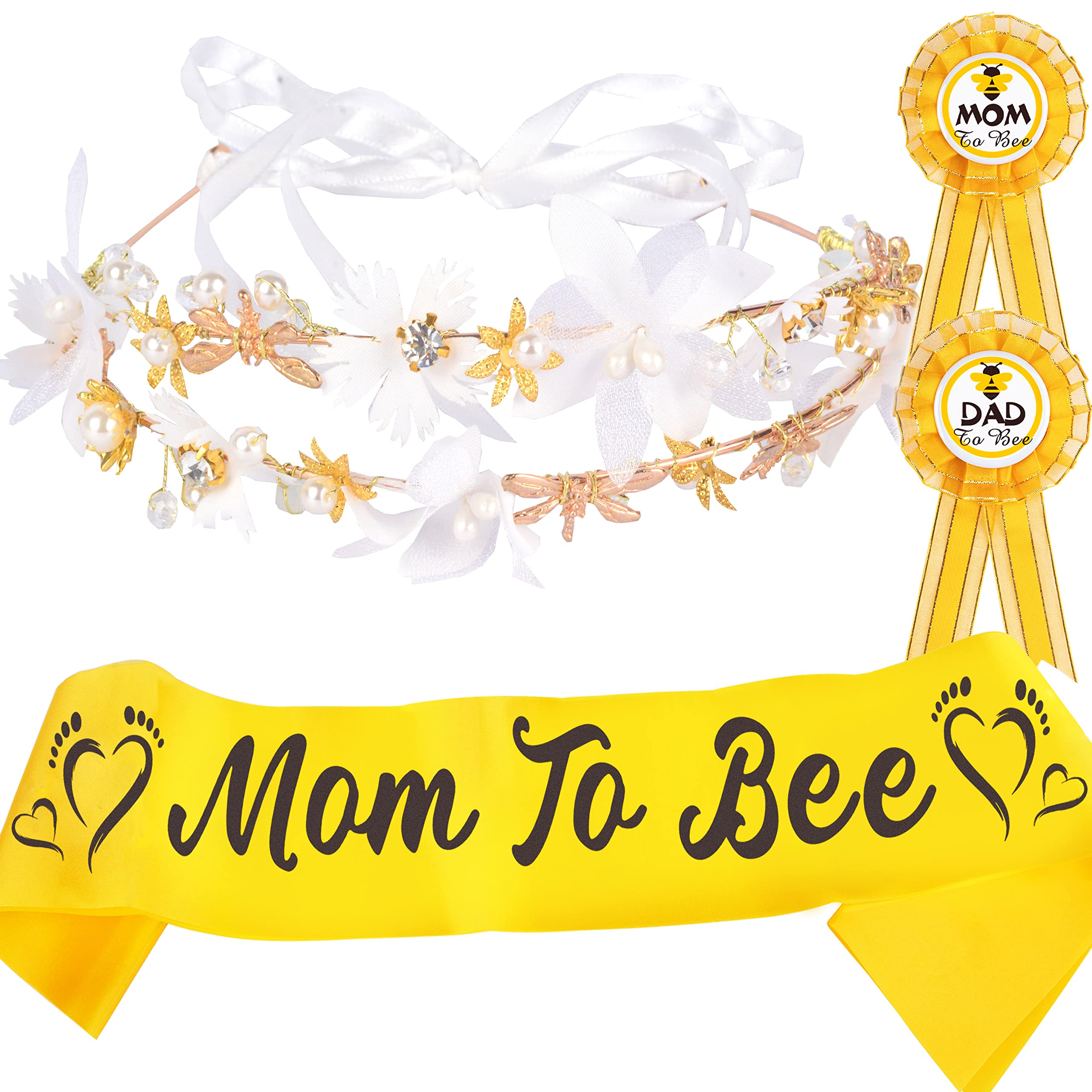 Mommy to Bee, Mom to Bee Baby Shower, Mother to Bee, Mommy to Bee Sash, Baby Shower Crown for Mom, Mommy to Bee Pin, Bee Baby Shower, Mother to Be Flower Crown, Bee Baby Shower Decorations