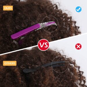 Hair Brush, BESTOOL Detangling Hair Brush for Curly Hair No-pain Hairbrush Set Includes 1 Detangler Brush,1 Spray Bottle and 2 Hair Clips Best for Natural Curls 3/4abc Hair type (Purple)