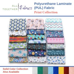 Polyurethane Laminate (PUL) Pre-Cut Fabric by The Meter. Waterproof and Breathable. Perfect for Cloth Diapers and Similar Projects. 1 Meter, Dragon-Butterflies