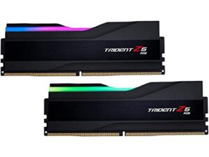 g.skill trident z5 rgb series (intel xmp 3.0) ddr5 ram 32gb (2x16gb) 6000mt/s cl30-40-40-96 1.35v desktop computer memory udimm - matte black (f5-6000j3040f16ga2-tz5rk)