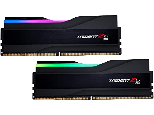 G.SKILL Trident Z5 RGB Series (Intel XMP 3.0) DDR5 RAM 64GB (2x32GB) 5600MT/s CL30-36-36-89 1.25V Desktop Computer Memory UDIMM - Matte Black (F5-5600J3036D32GA2-TZ5RK)