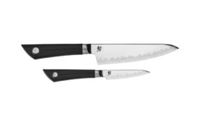 shun sora vb0706 8 inch chef knife & vb0700 3.5" pairing knife nsf certified cutlery handcrafted in japan