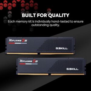 G.SKILL Ripjaws S5 Series (Intel XMP 3.0) DDR5 RAM 32GB (2x16GB) 6000MT/s CL30-40-40-96 1.35V Desktop Computer Memory UDIMM - Matte Black (F5-6000J3040F16GA2-RS5K)