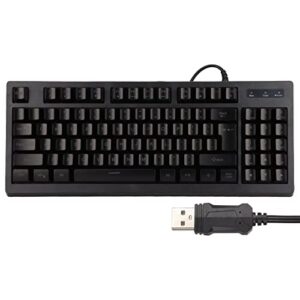 Hilitand Wired Gaming Keyboard,RGB Backlit,89 Keys Ergonomic Keyboard,1.8m Wired Waterproof USB Game/Office/Home Keyboard Typewriter,with 11 Multimedia Key, for Computer Laptop