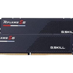 G.SKILL Ripjaws S5 Series (Intel XMP 3.0) DDR5 RAM 32GB (2x16GB) 6000MT/s CL30-40-40-96 1.35V Desktop Computer Memory UDIMM - Matte Black (F5-6000J3040F16GA2-RS5K)