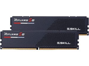 g.skill ripjaws s5 series (intel xmp 3.0) ddr5 ram 64gb (2x32gb) 5200mt/s cl36-36-36-83 1.25v desktop computer memory udimm - matte black (f5-5200j3636d32ga2-rs5k)