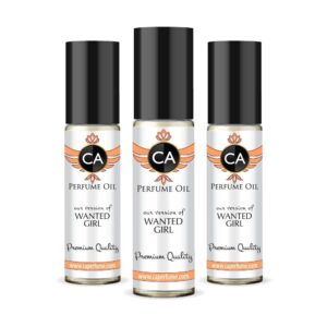 ca perfume impression of wanted girl for women replica fragrance body oil dupes alcohol-free essential aromatherapy sample travel size concentrated long lasting attar roll-on 0.3 fl oz-x3