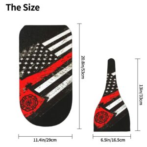 Ykklima Baby Newborn Swaddle Blanket with Beanie Hat- USA Thin Red Line Firefighter Axe Pattern Receiving Blanket Sleep Sack for Girls Boys Infant Gifts