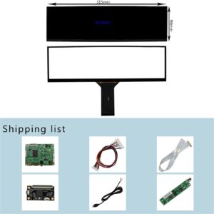 FanyiTek 12.6 inch NV126B5M-N41 1920x515 IPS Touchscreen Monitor and 2mini HD-MI Micro USB LCD Controller Board